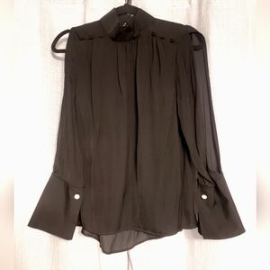 A New Day Black Slit Sleeve Blouse